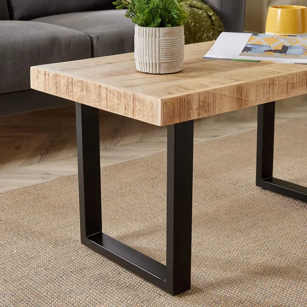 Cortez Medium Rectangular Coffee Table - Brown, Mango Wood