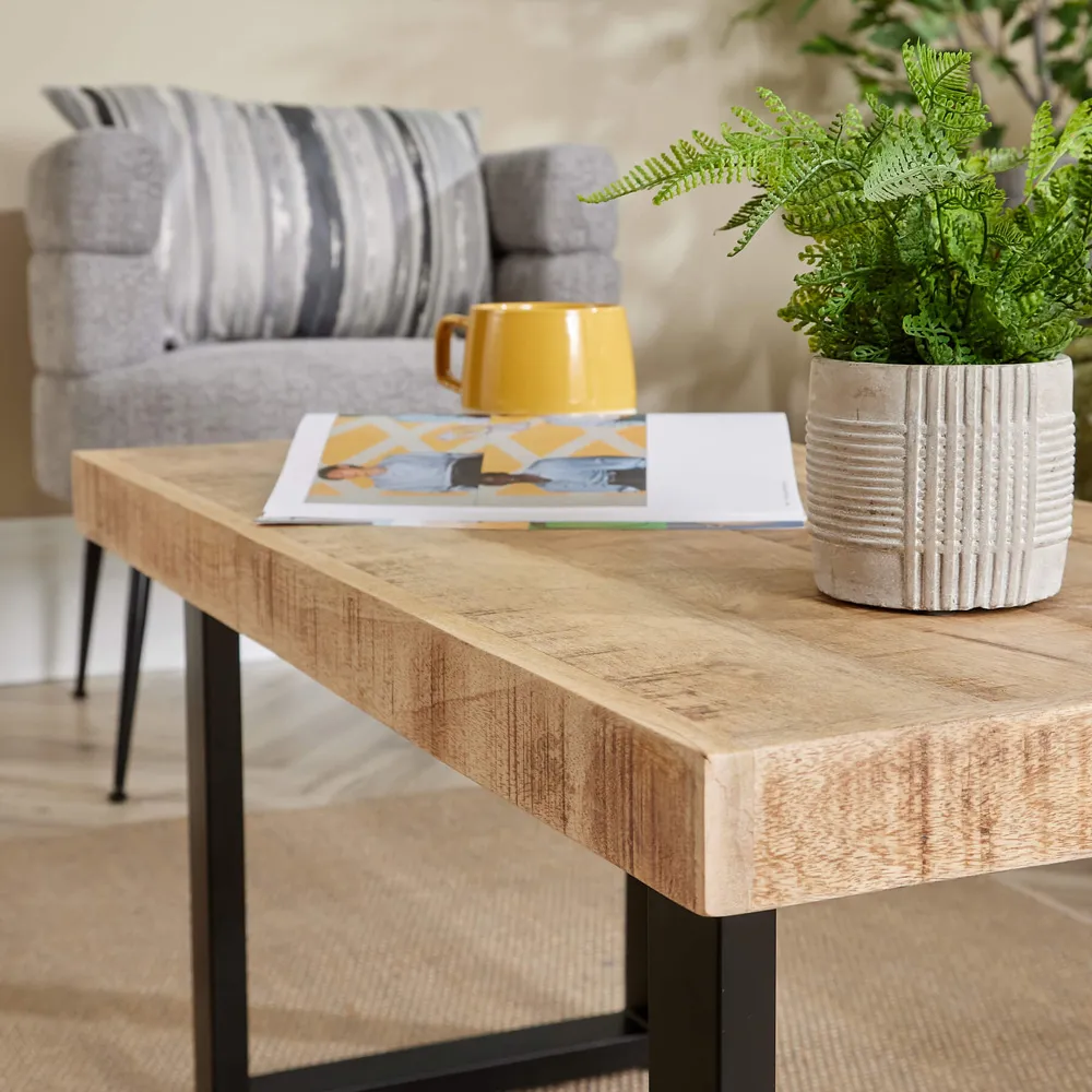 Cortez Medium Rectangular Coffee Table - Brown, Mango Wood