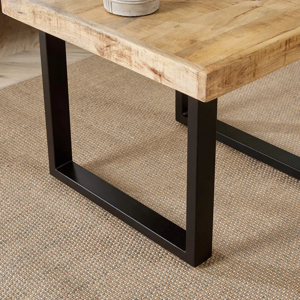 Cortez Small Rectangular Coffee Table - Brown, Mango Wood