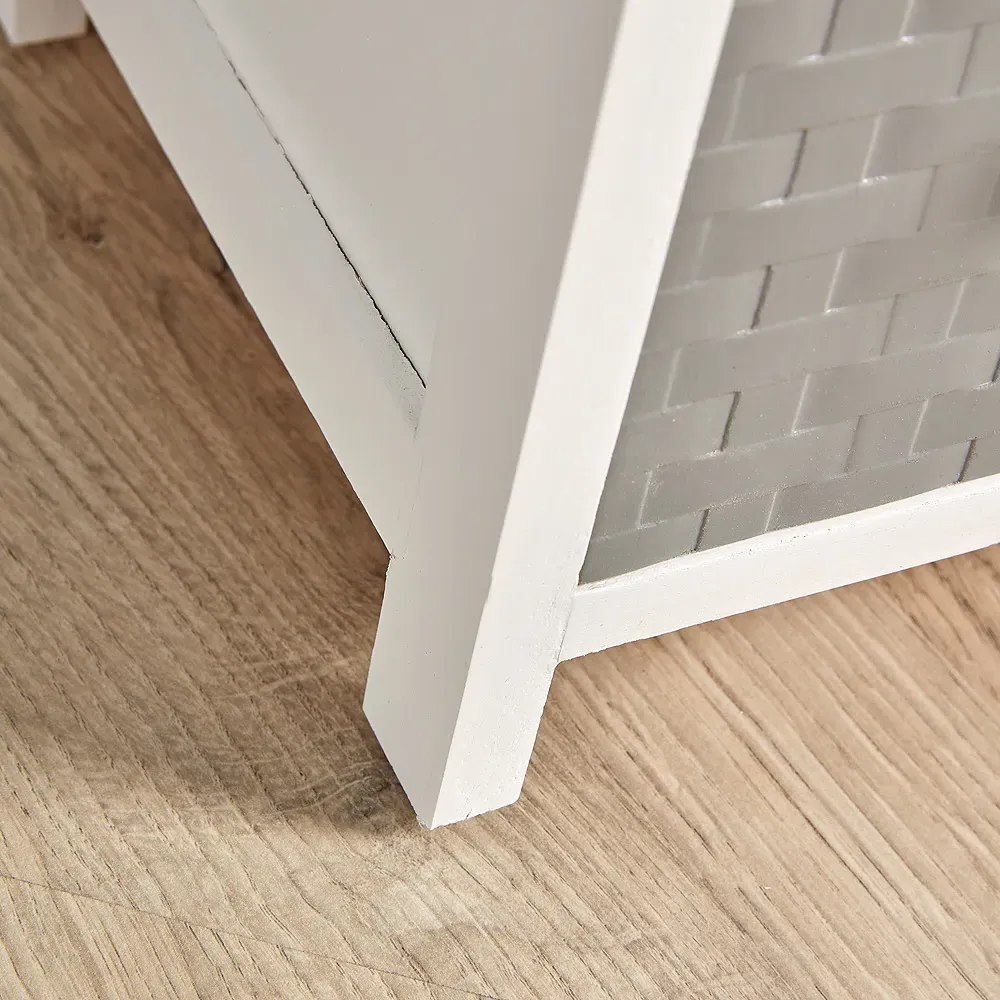 Crystal 3 Drawer Narrow Chest of Drawers - White