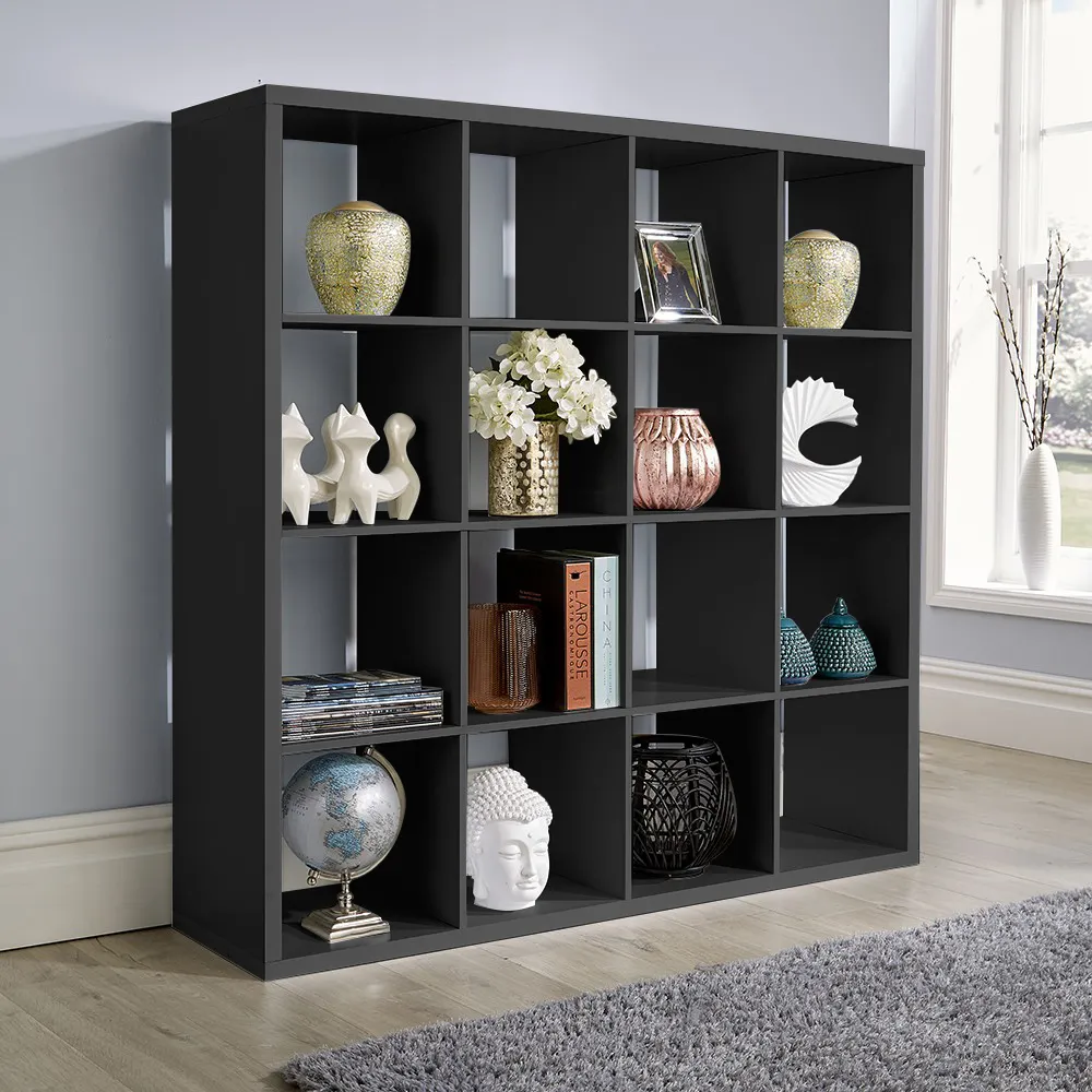Cube Plus 16 Shelf Storage Unit - Black
