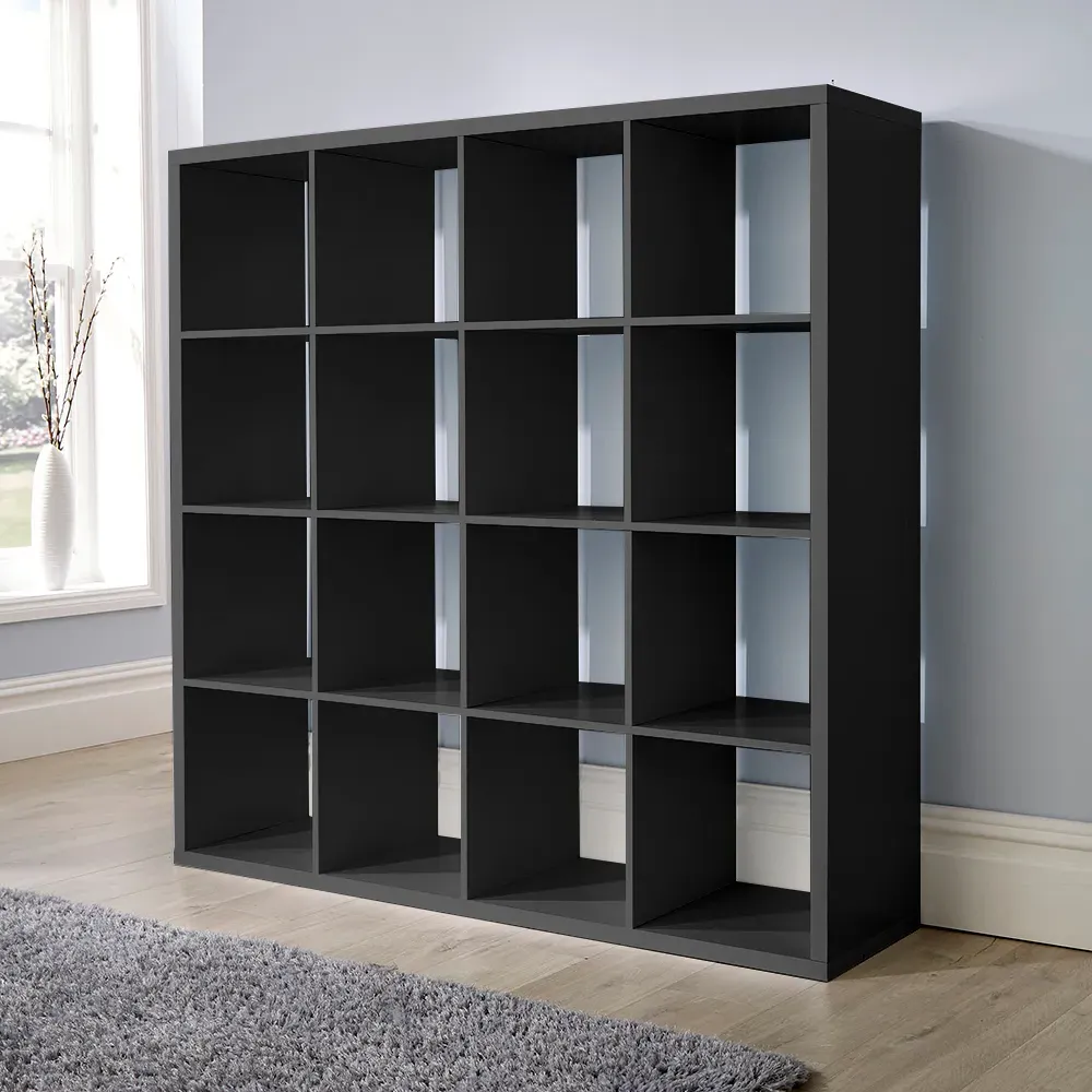 Cube Plus 16 Shelf Storage Unit - Black