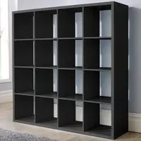 Cube Plus 16 Shelf Storage Unit - Black