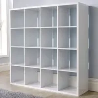 Cube Plus 16 Shelf Storage Unit - White
