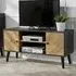 Dallas 2 Door TV Unit with Storage - Black