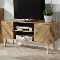 Dallas 2 Door TV Unit with Storage - Natural