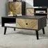 Dallas Single Drawer Coffee Table with Shelf - Black