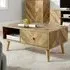 Dallas Single Drawer Coffee Table with Shelf - Brown