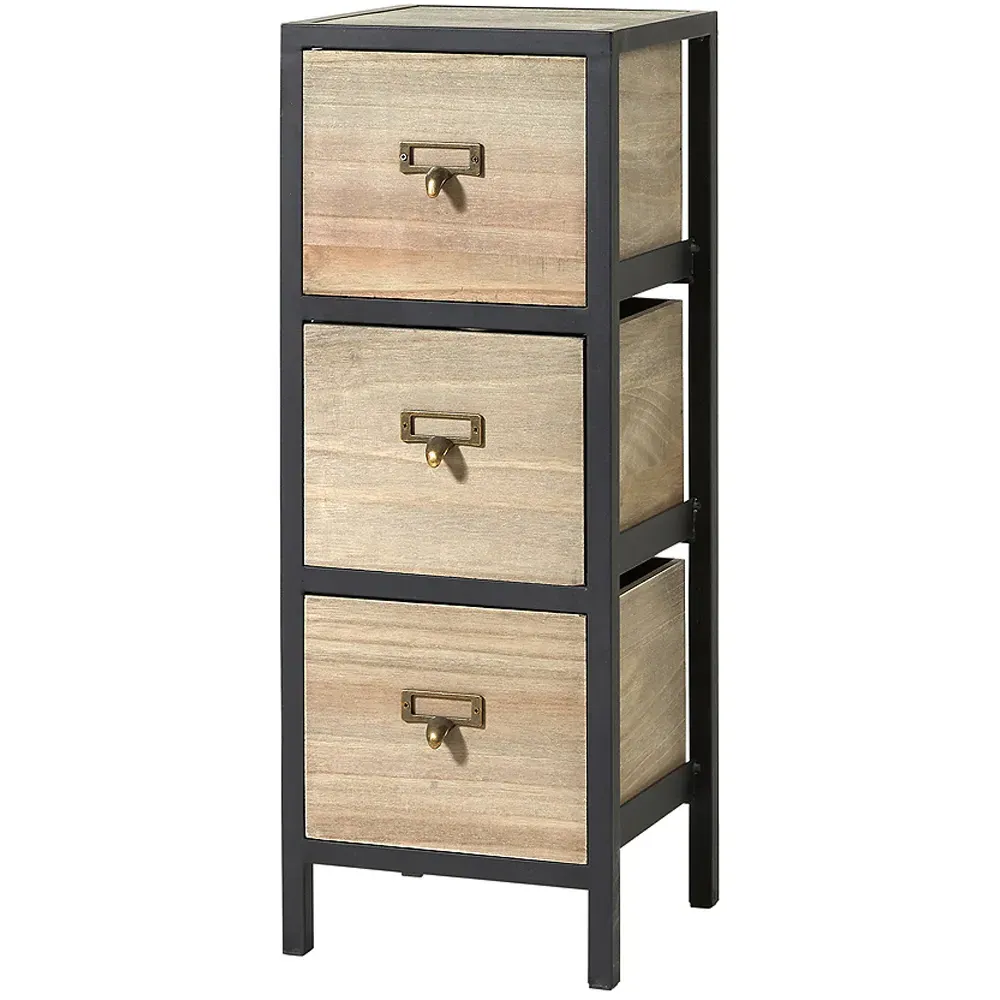 Derwent 3 Drawer Chest of Drawers - Brown, Wood