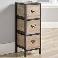 Derwent 3 Drawer Chest of Drawers - Brown, Wood