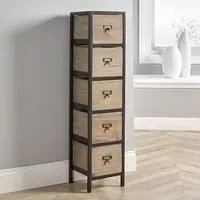 Derwent 5 Drawer Chest of Drawers - Brown, Wood