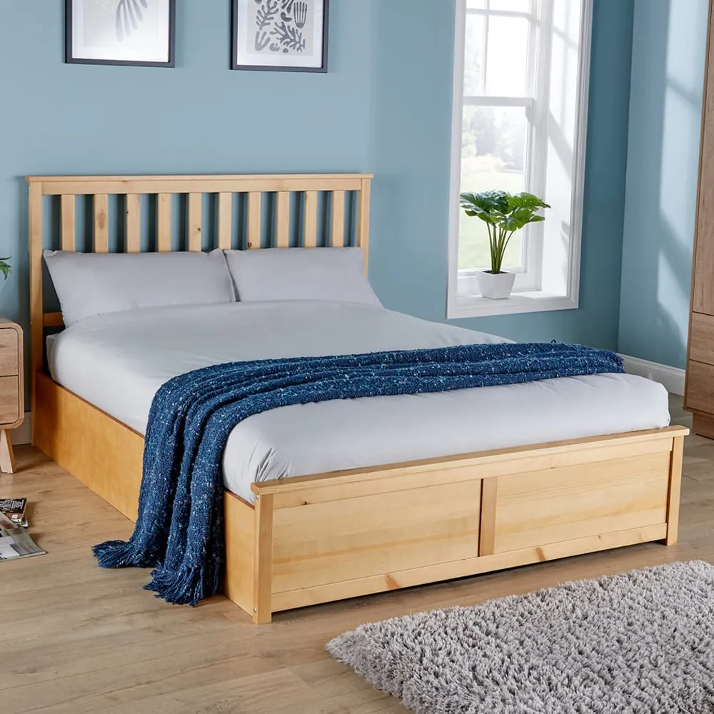 Double End Lift Ottoman Storage Bed Frame - Brown, Oak Effect image