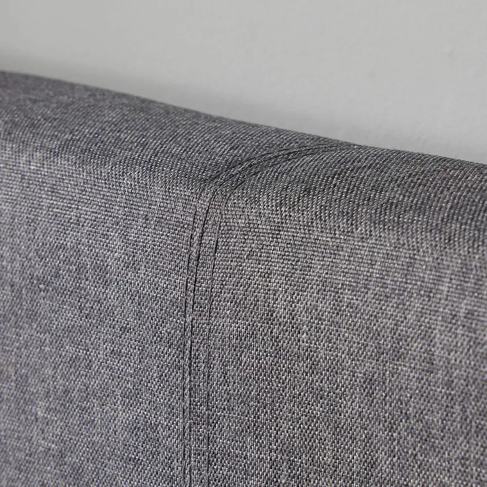 Endura Single Hopsack Fabric Ottoman Bed - Grey
