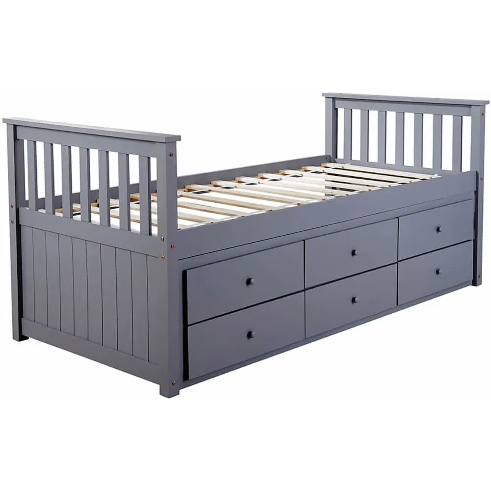 Florida 3 Drawer Cabin Bed - Grey