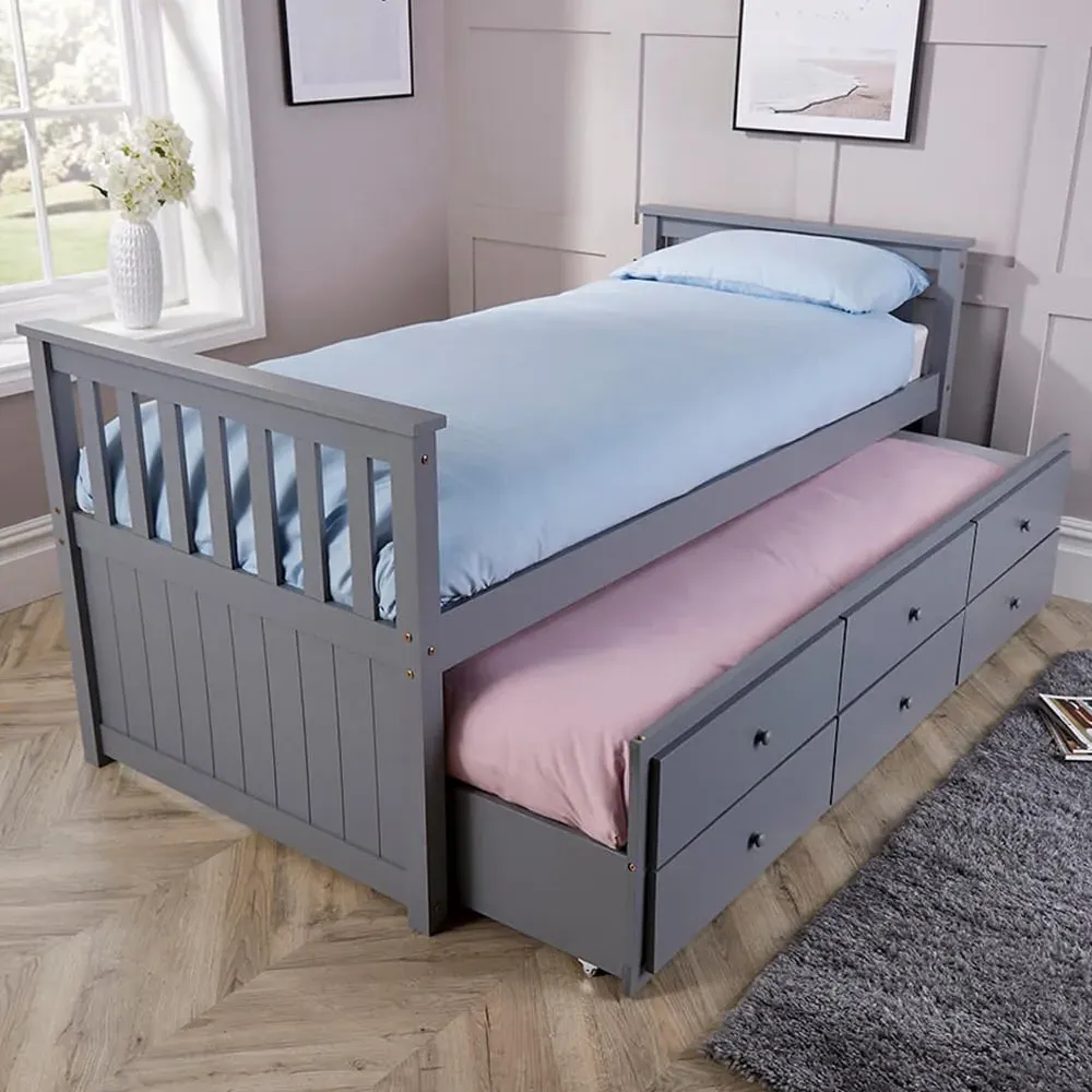 Florida 3 Drawer Cabin Bed - Grey image