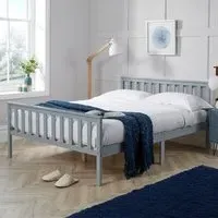 Florida Double Bed Frame - Grey, Pine