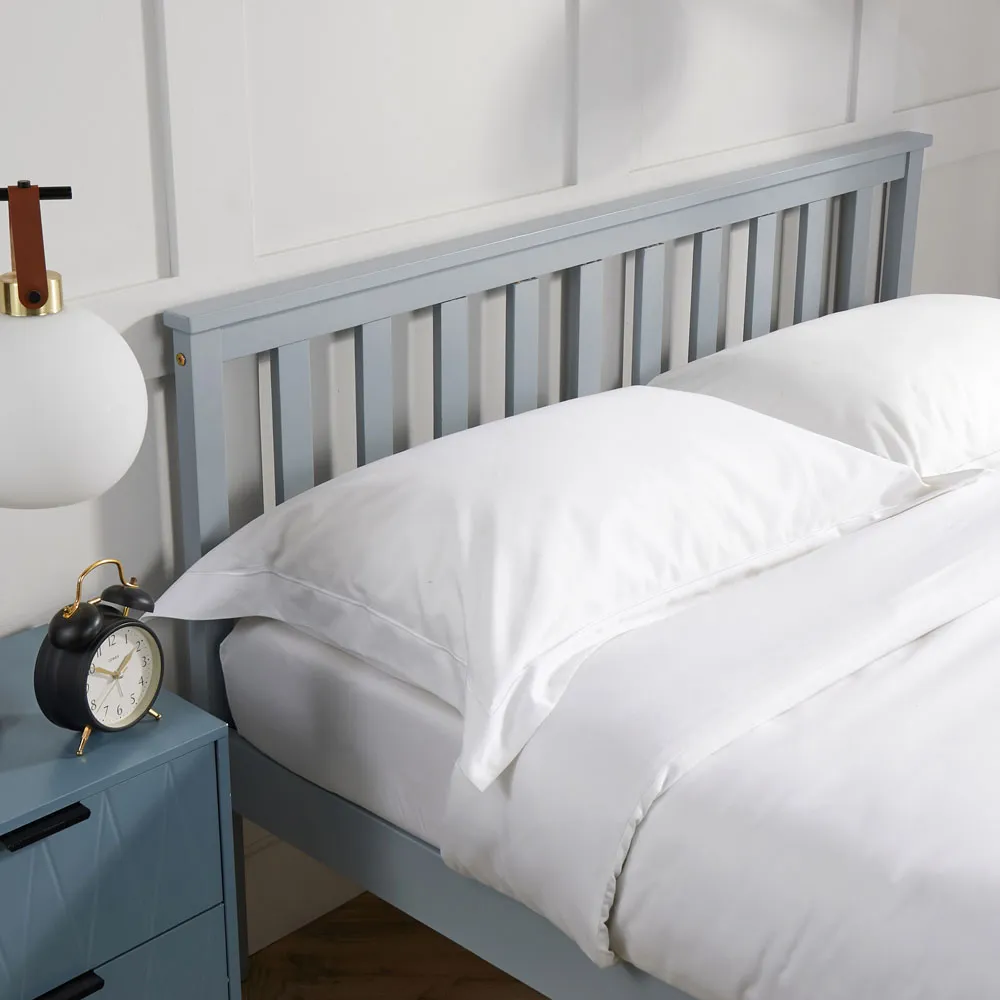 Florida Double Low End Bed Frame - Grey, Wood