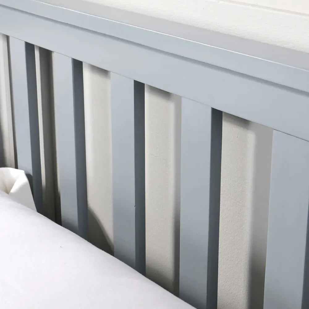 Florida Double Low End Bed Frame - Grey, Wood