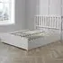 Florida Double Ottoman Bed Frame with Storage - White, Pine