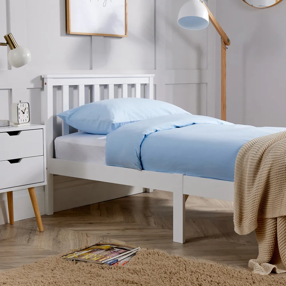 Florida Low End Bed Frame - White, Wood