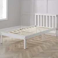 Florida Low End Bed Frame - White, Wood