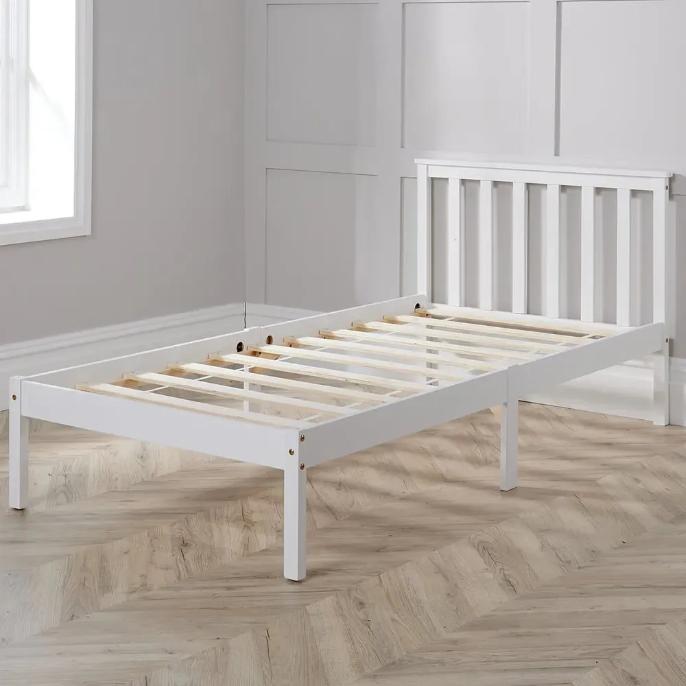 Florida Low End Bed Frame - White, Wood image