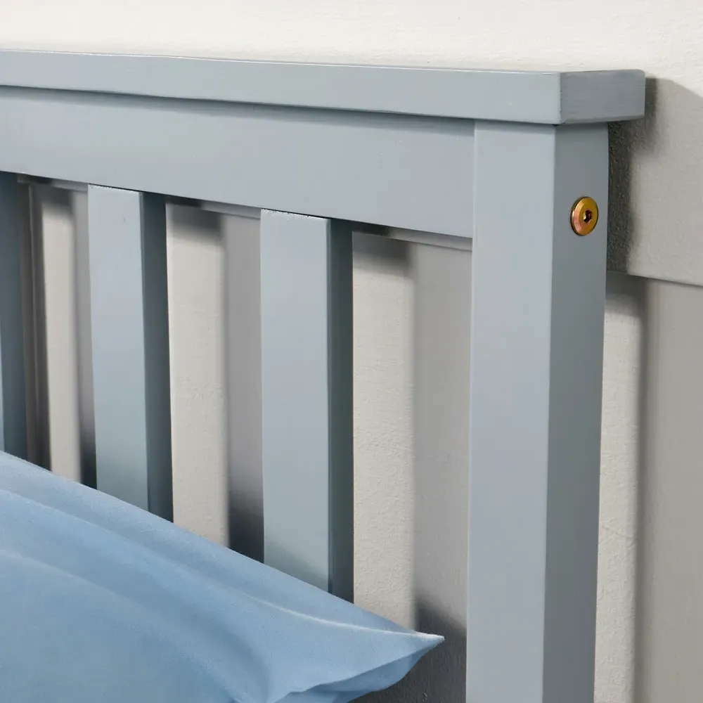 Florida Single Bed Frame - Grey, Pine