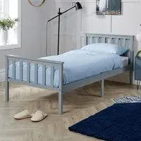 Florida Single Bed Frame - Grey, Pine