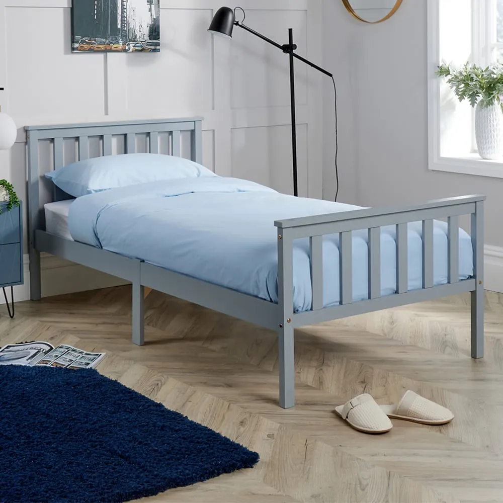 Florida Single Bed Frame - Grey, Pine image