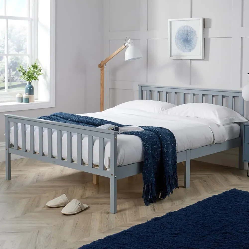 Florida Small Double Bed Frame - Grey, Wood
