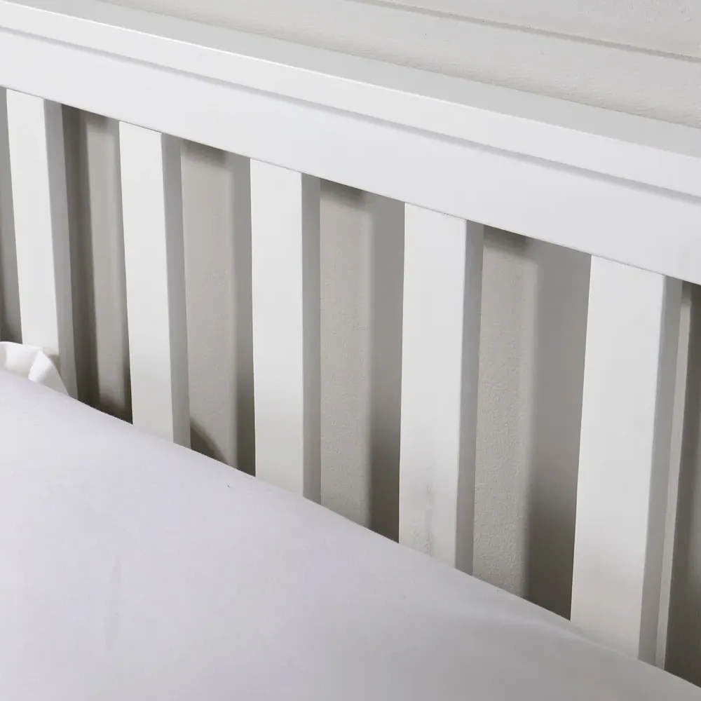 Florida Small Double Bed Frame - White, Wood