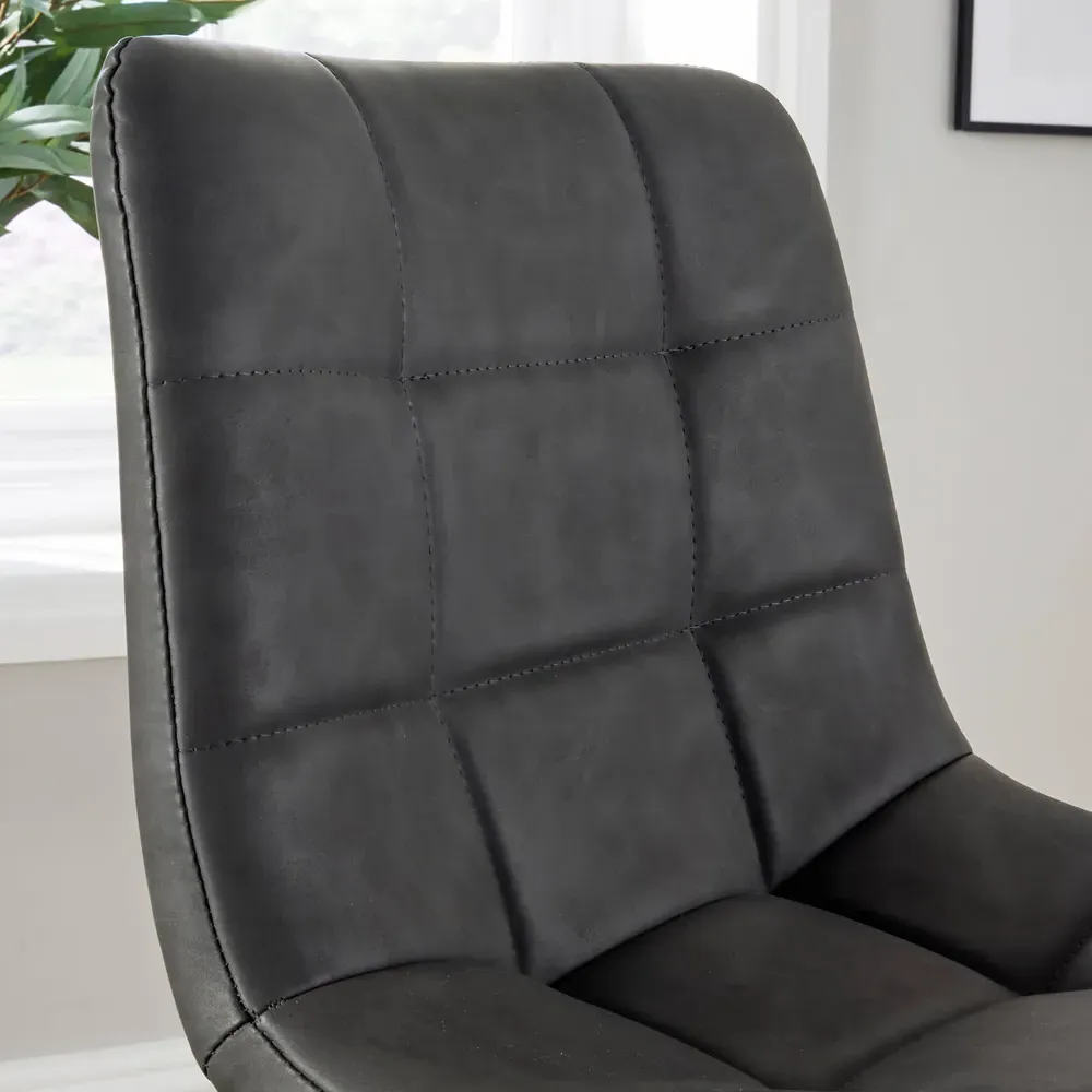 Galena Bar Stool Set of 2 - Grey, PU