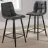 Galena Bar Stool Set of 2 - Grey, PU