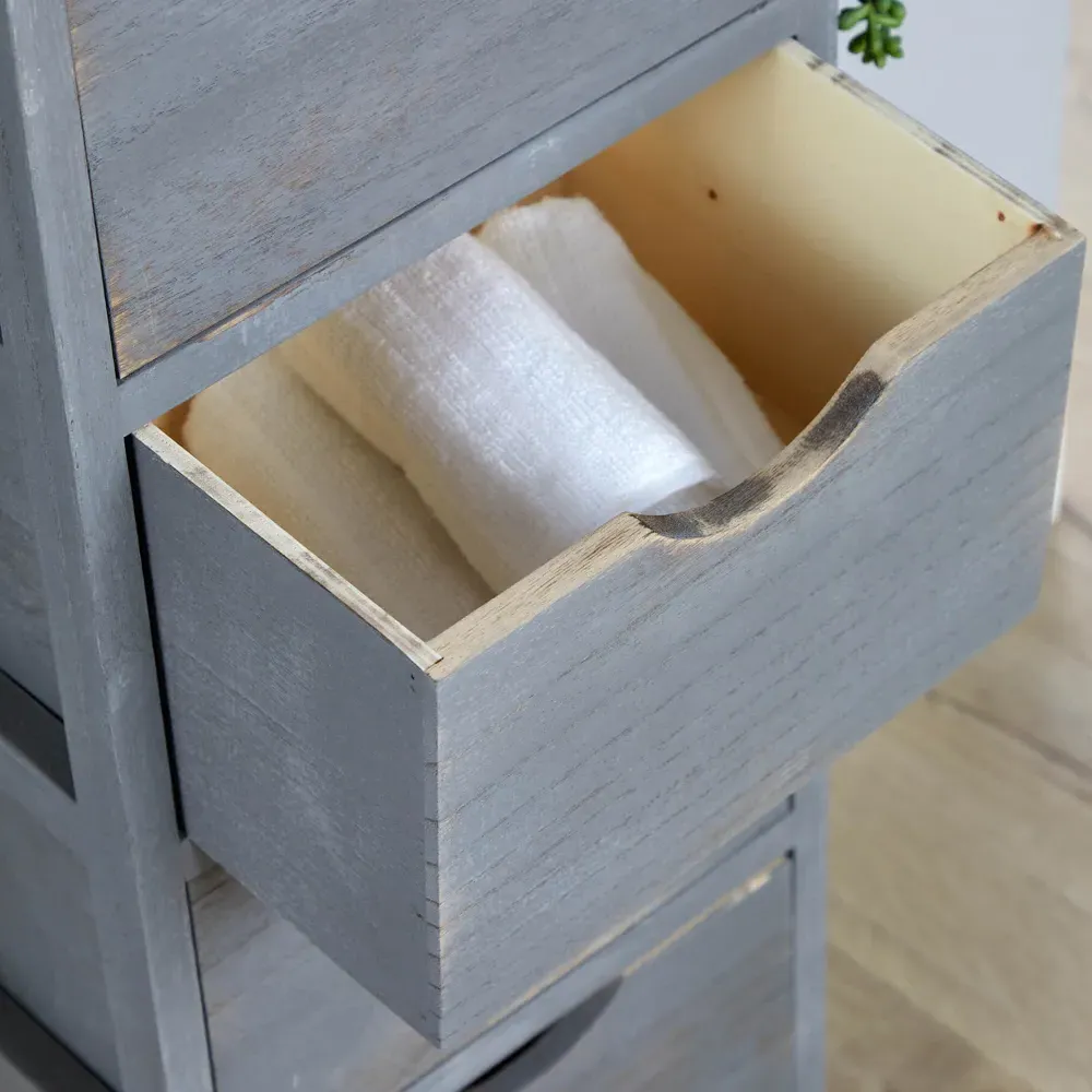 Hemsby 4 Drawer Chest of Drawers - Grey, Wood