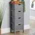 Hemsby 4 Drawer Chest of Drawers - Grey, Wood