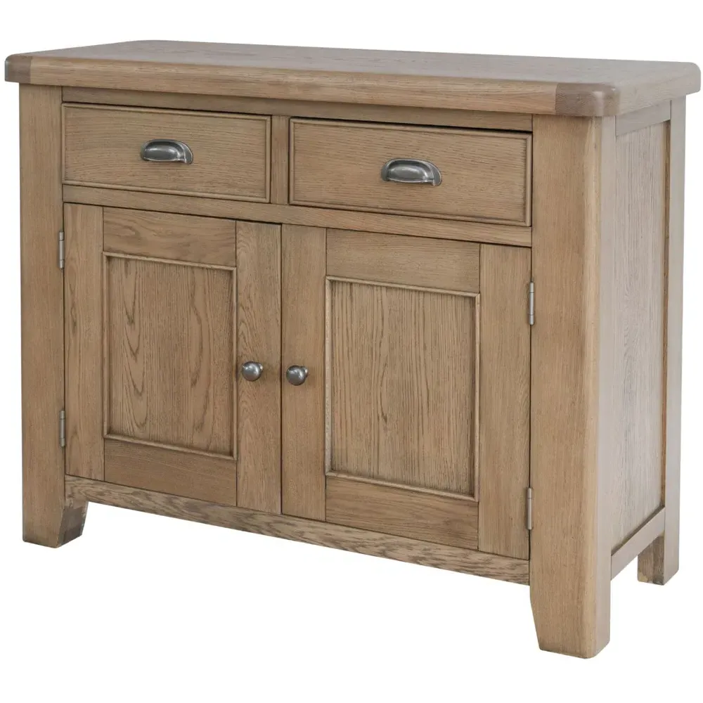 Holcombe 2 Door 2 Drawer Sideboard - Brown, Oak Veneer
