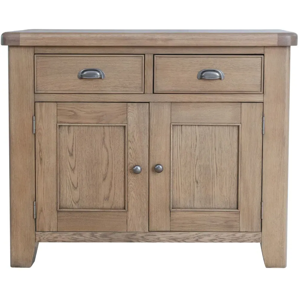 Holcombe 2 Door 2 Drawer Sideboard - Brown, Oak Veneer