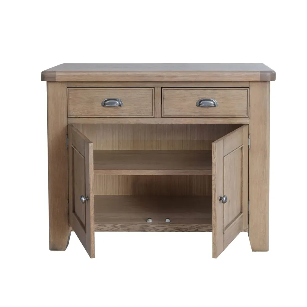 Holcombe 2 Door 2 Drawer Sideboard - Brown, Oak Veneer