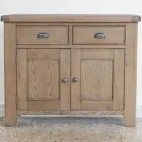 Holcombe 2 Door 2 Drawer Sideboard - Brown, Oak Veneer