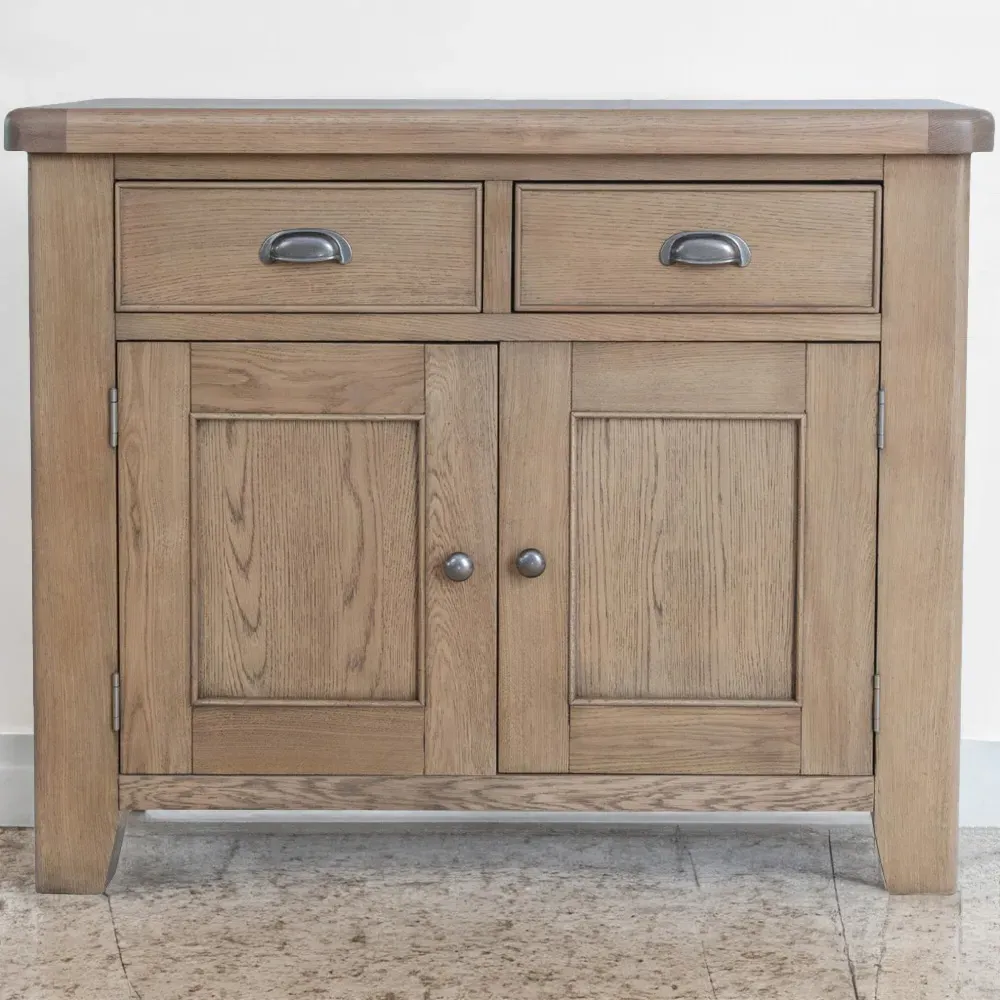 Holcombe 2 Door 2 Drawer Sideboard - Brown, Oak Veneer