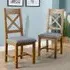 Holcombe High Cross Back Dining Chair 2 Pack - Grey, Oak