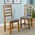 Holcombe High Slatted Back Dining Chair 2 Pack - Grey, Oak