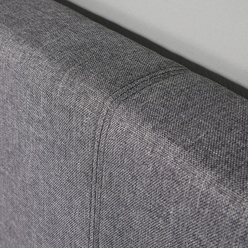 Horizon Double Hopsack Fabric Ottoman Bed - Grey