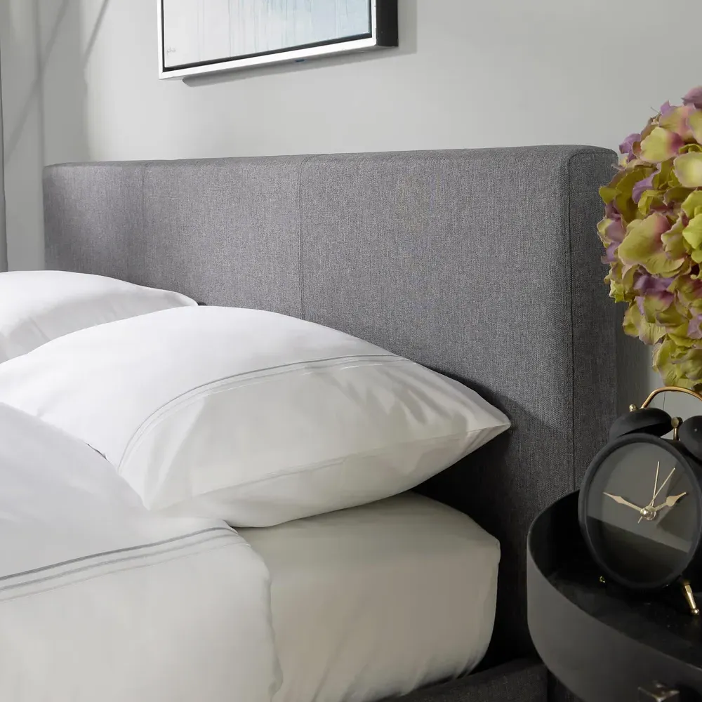 Horizon Small Double Side Lift Ottoman Bed - Grey