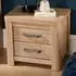 Huntingdon 2 Drawer Bedside Table - Brown, Oak Effect