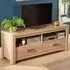 Huntingdon 2 Drawer TV Unit with Shelves - Oak Effect
