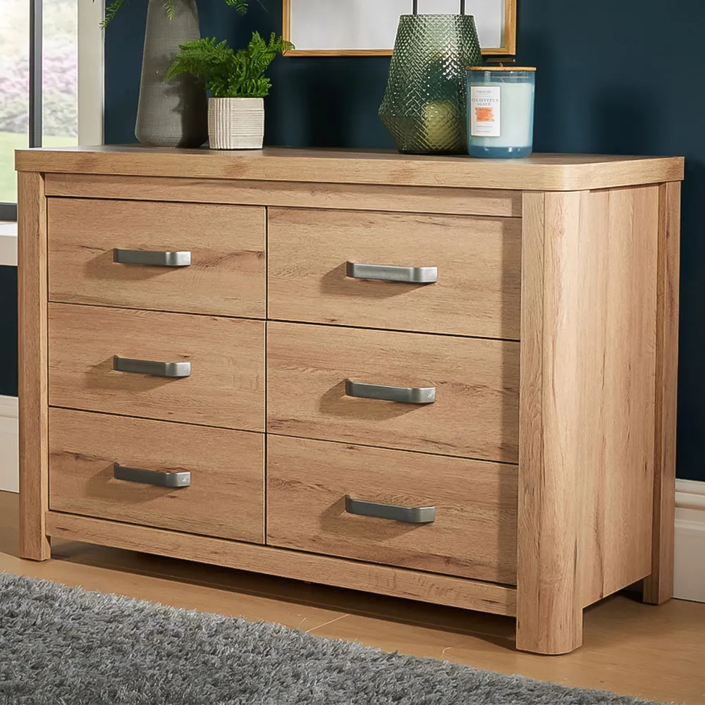 Huntingdon 6 Drawer Chest of Drawers - Brown