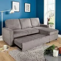 Kingston Corner Sofa with Pull Out Bed - Grey