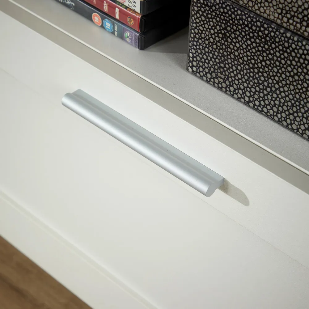 Latham 3 Drawer TV Unit with Storage - White