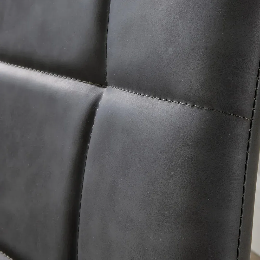 Leia Set of 2 Dining Chairs - Grey, PU